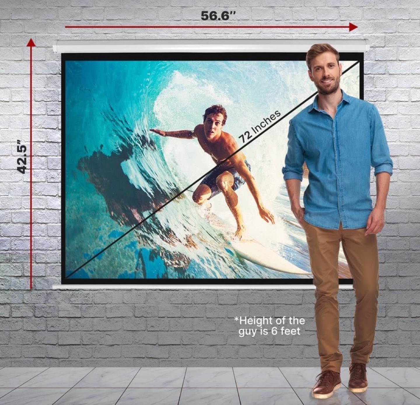 Portable Projector and 72" Projector Screen (Brand New) - photo 4