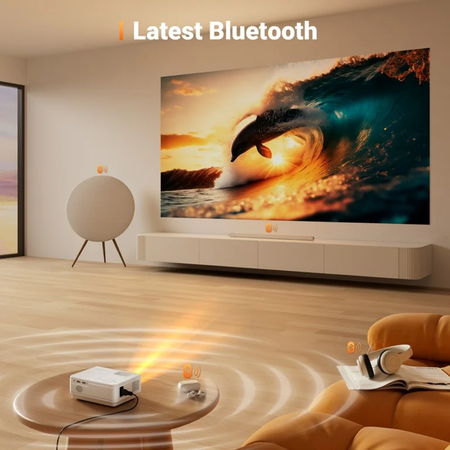 Portable Projector and 72" Projector Screen (Brand New)