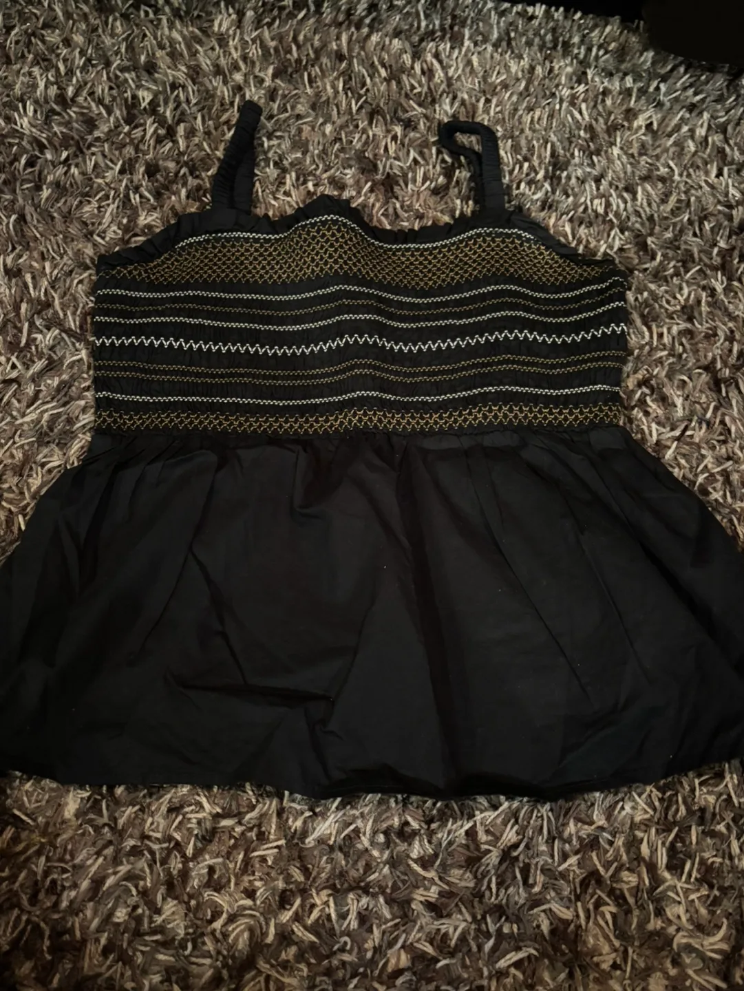 Old Navy Black Smocked Tank Top thumbnail