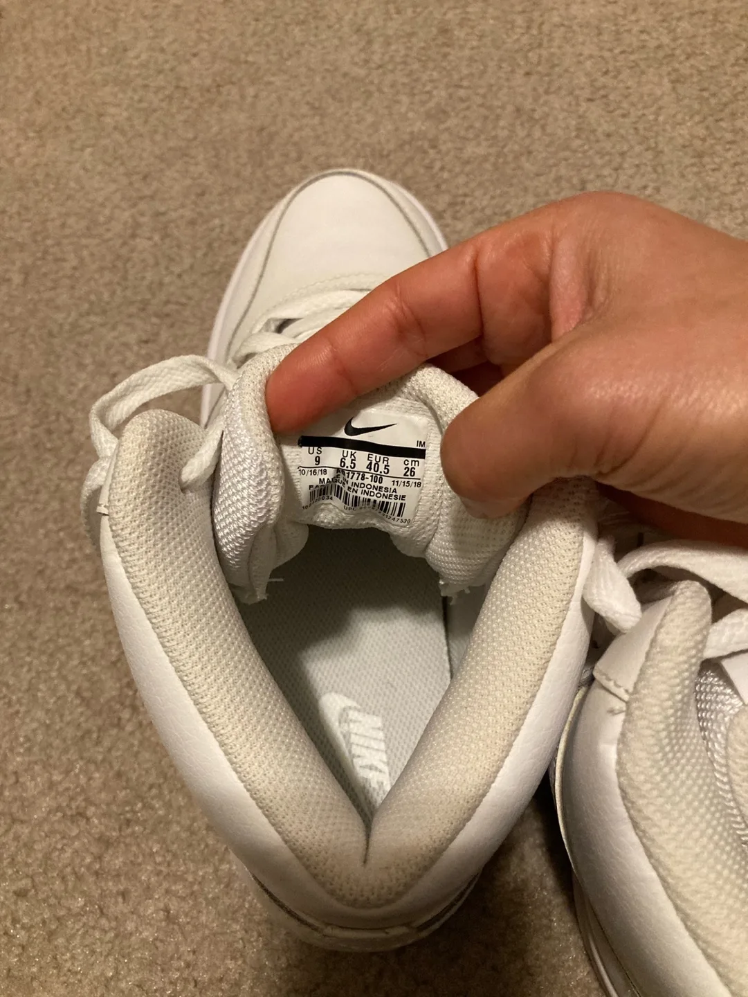 Nike Court Vision High Top Sneakers Size 9US image indicator(4)