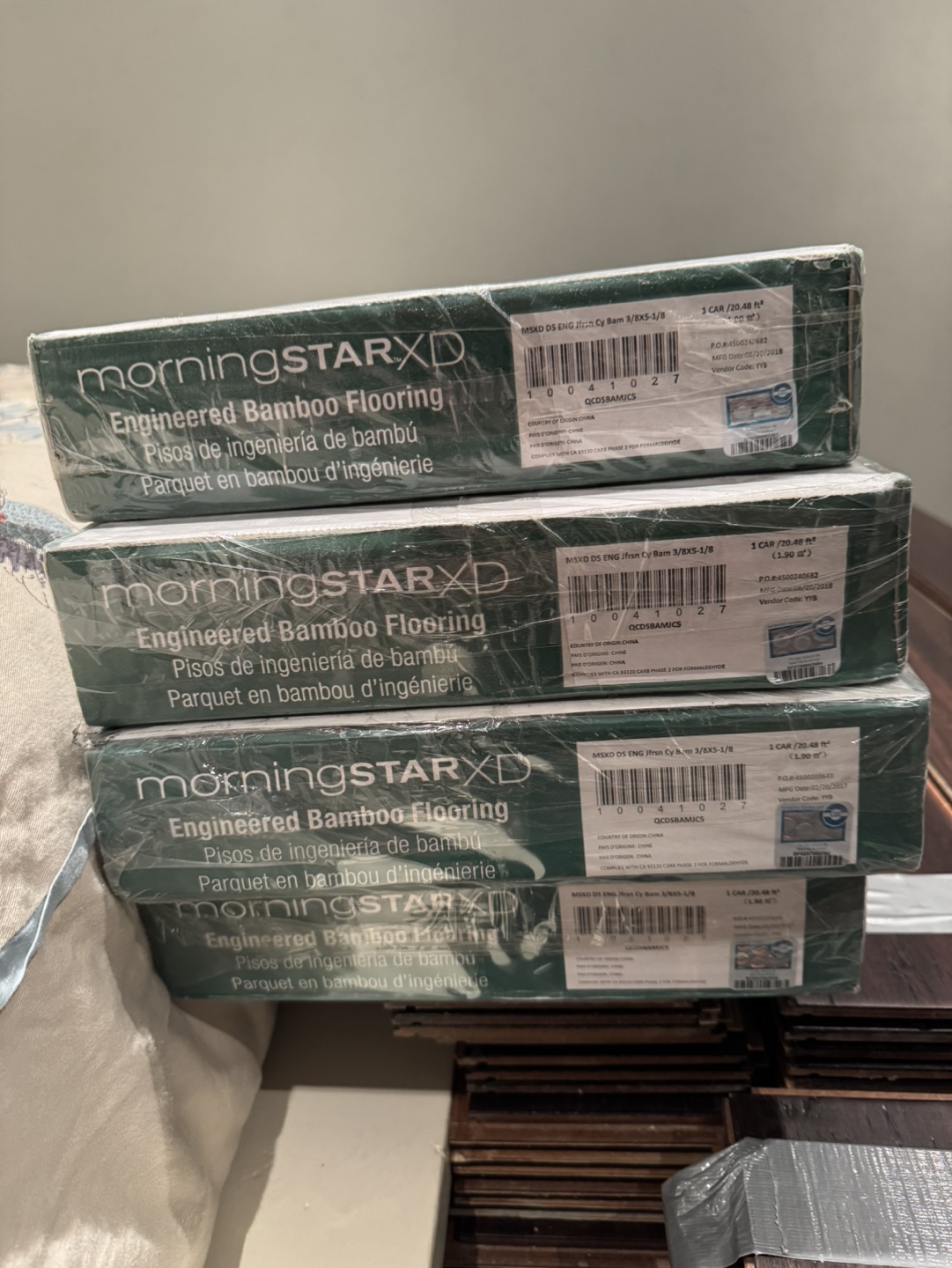Used-MorningStarXD Engineered Bamboo Flooring - Dark Brown - photo 4