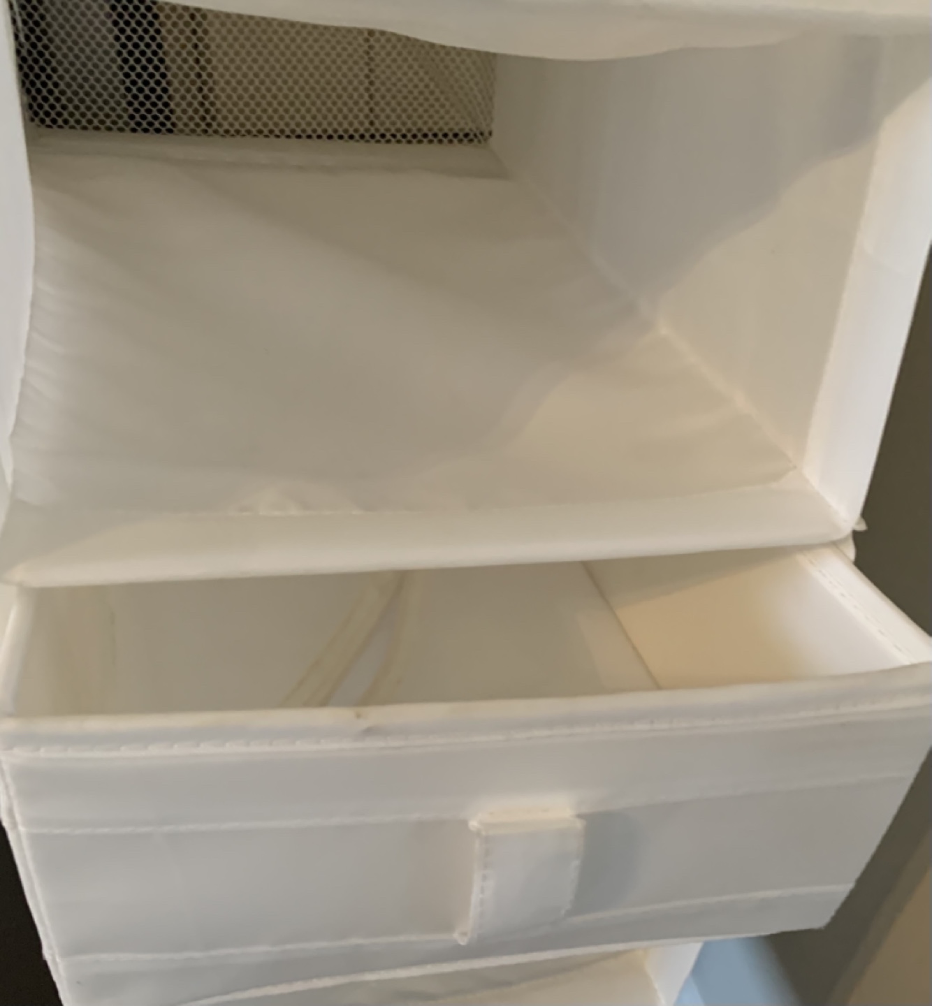 White Fabric Hanging Closet Organiser - photo 2