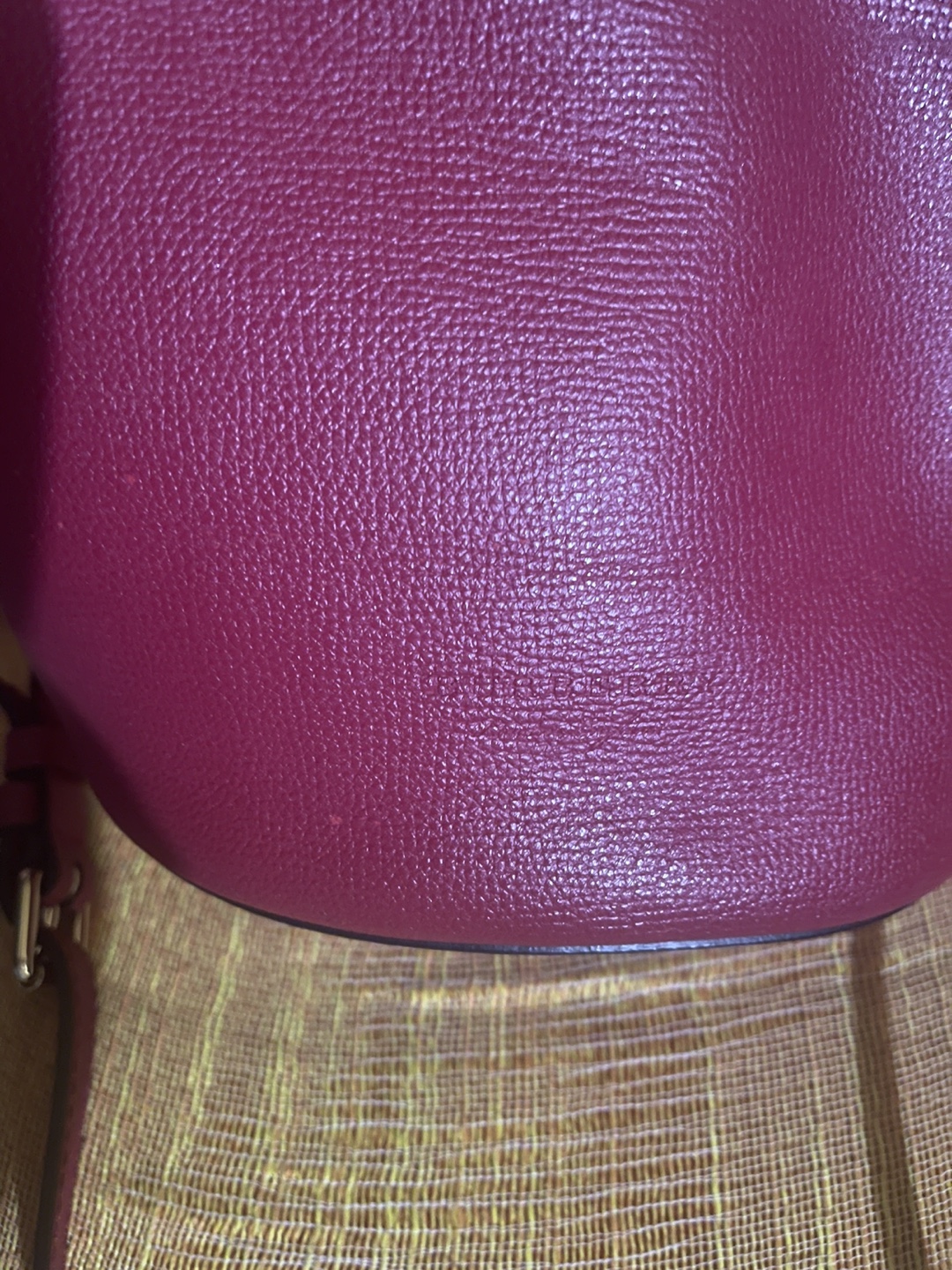 Burgundy Leather Bucket Bag - photo 3
