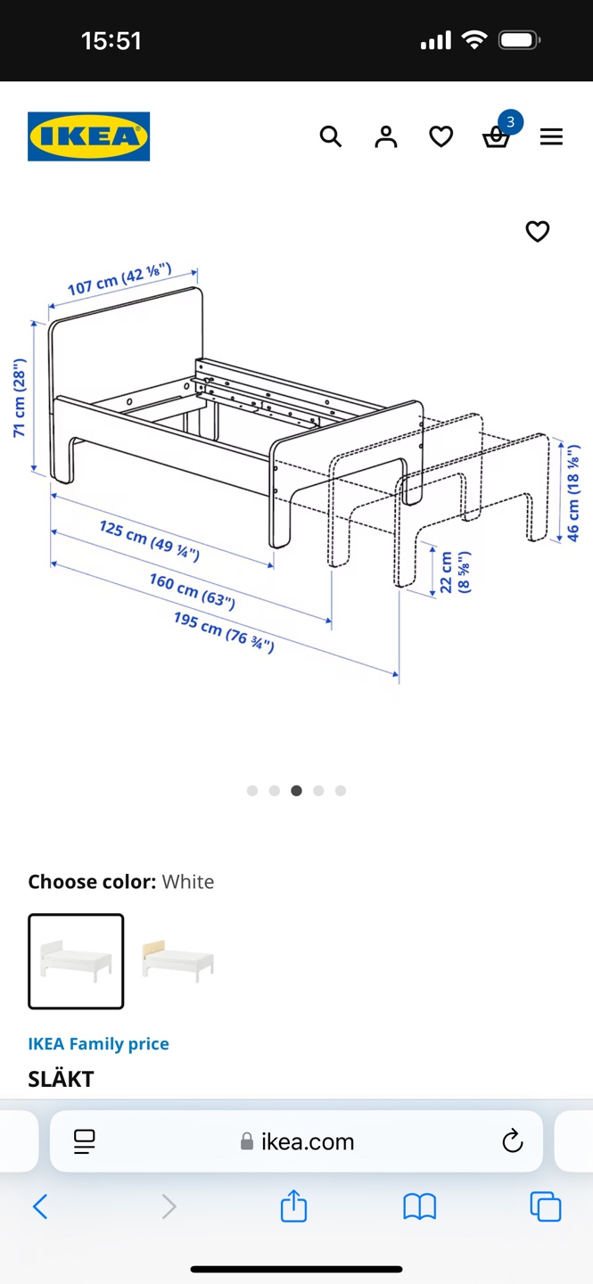 White IKEA Twin-Size Bed Frame - photo 4