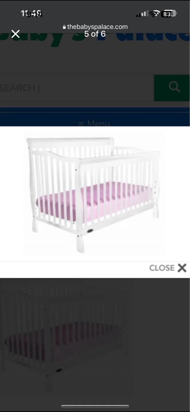 Baby Crib - kiddway grey image indicator(3)