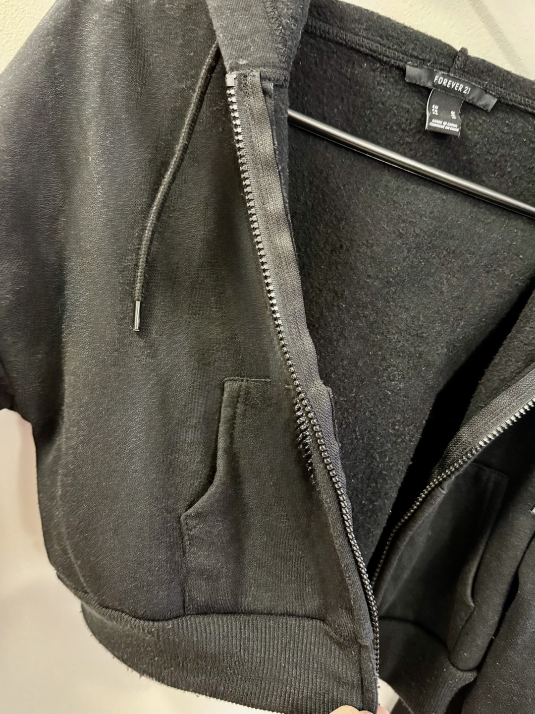 Forever 21 Black Zip-Up Hoodie - photo 4