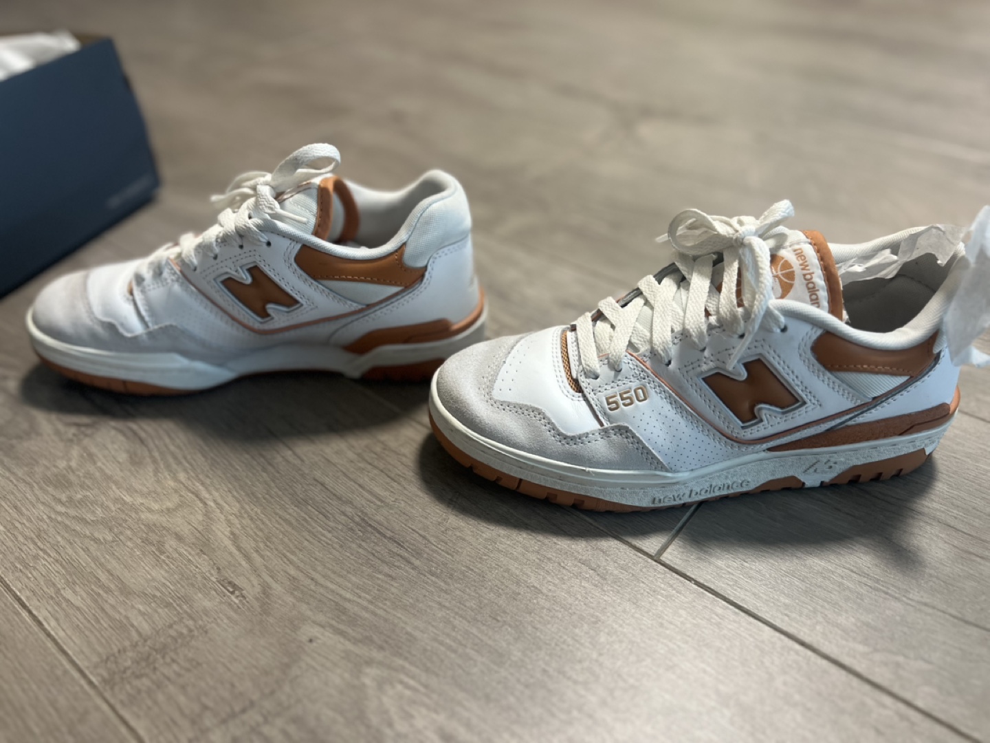 New Balance 550 Sneakers - White and Brown - photo 4