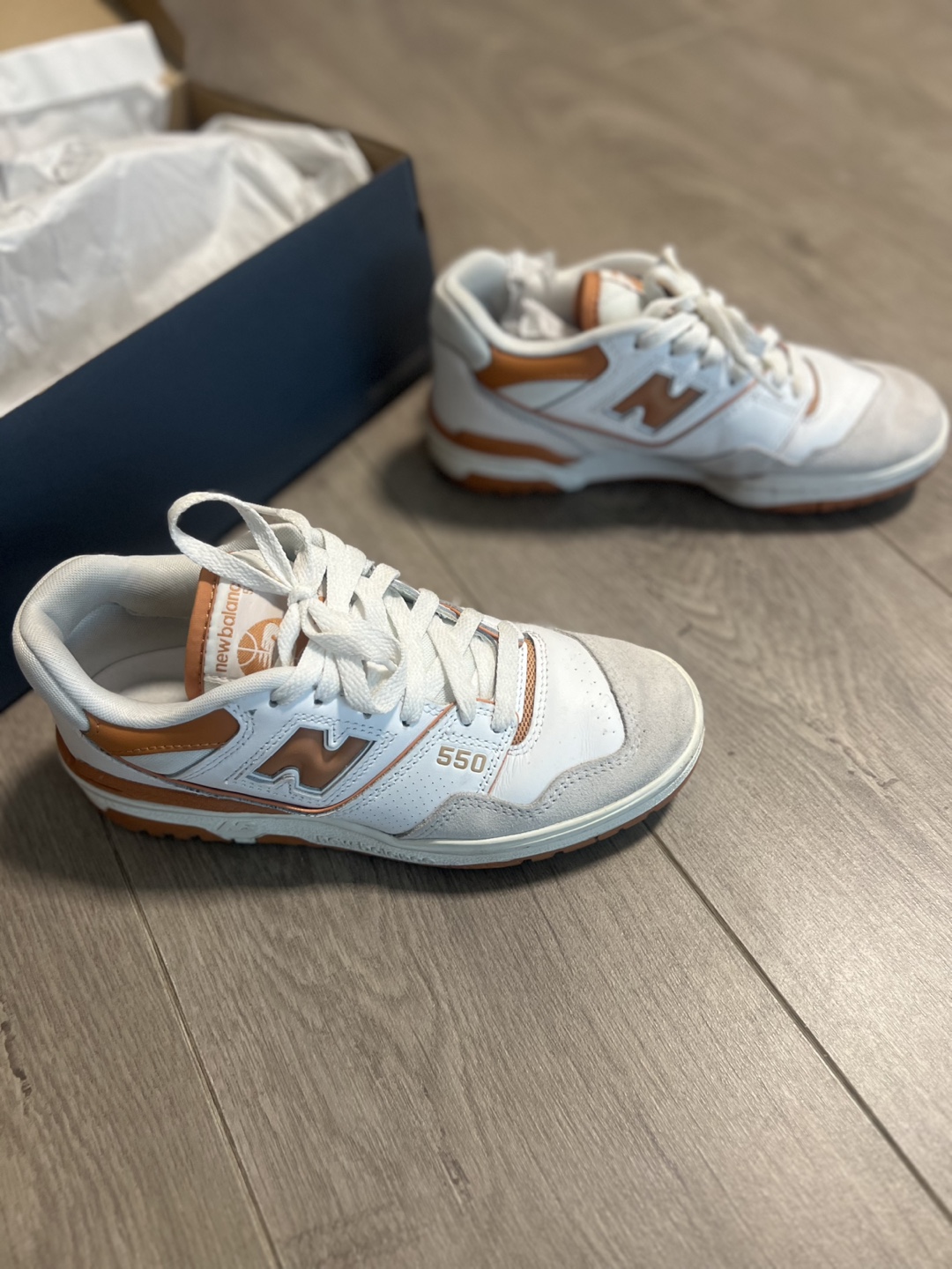 New Balance 550 Sneakers - White and Brown - photo 2
