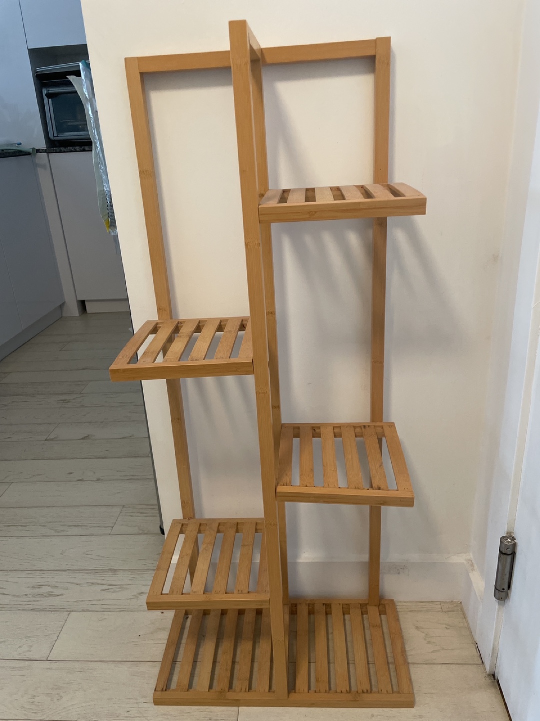 4 tier bamboo staggered plant stand