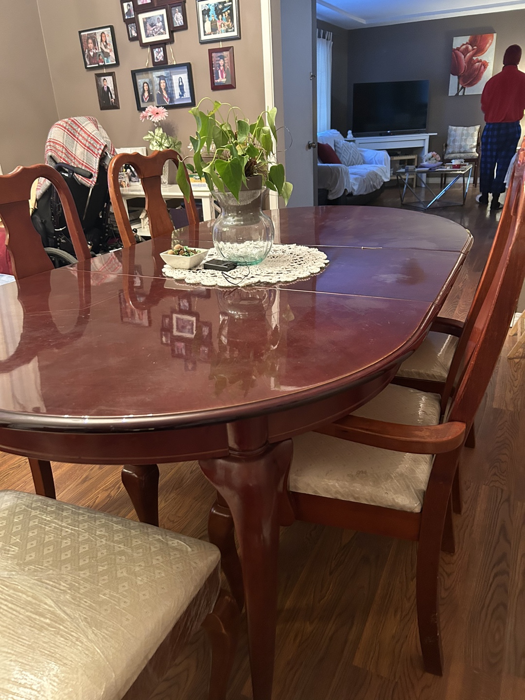 Oval Dining Table Set with 5 Chairs