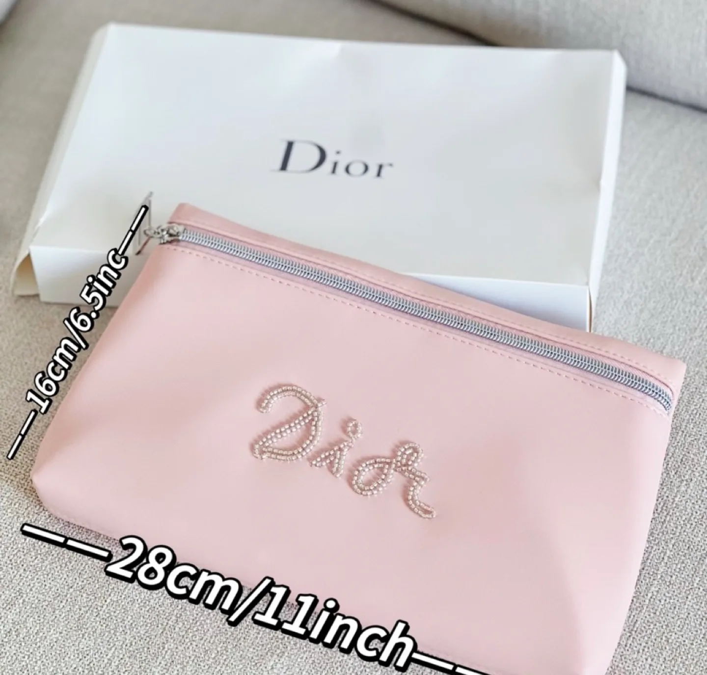 Dior Pink Beaded Cosmetic Bag image indicator(4)