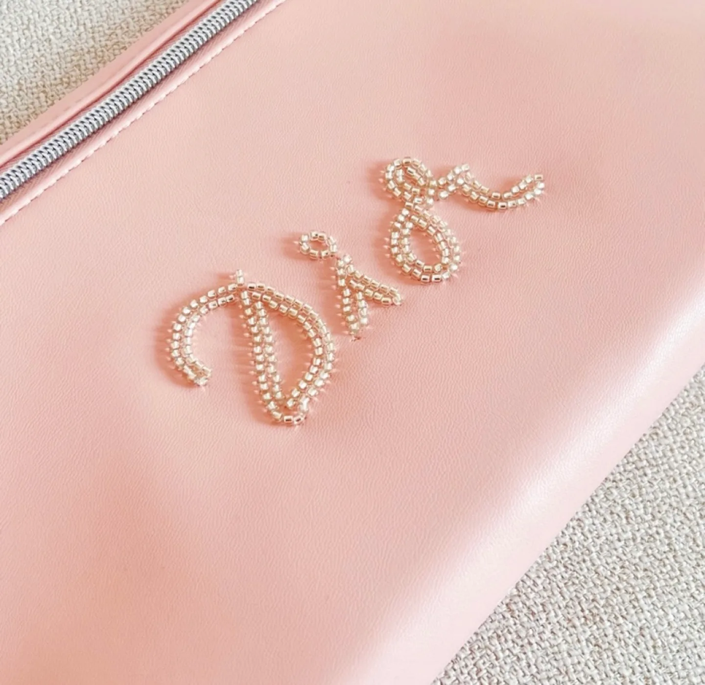 Dior Pink Beaded Cosmetic Bag image indicator(3)