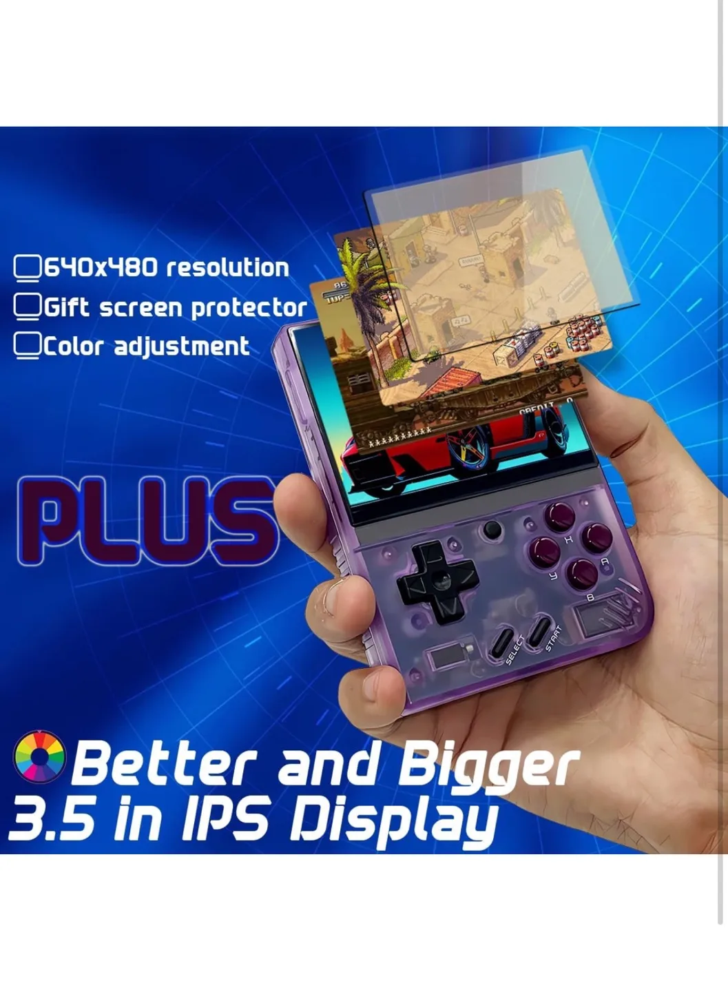 Retro Handheld Game Console - Purple image indicator(2)