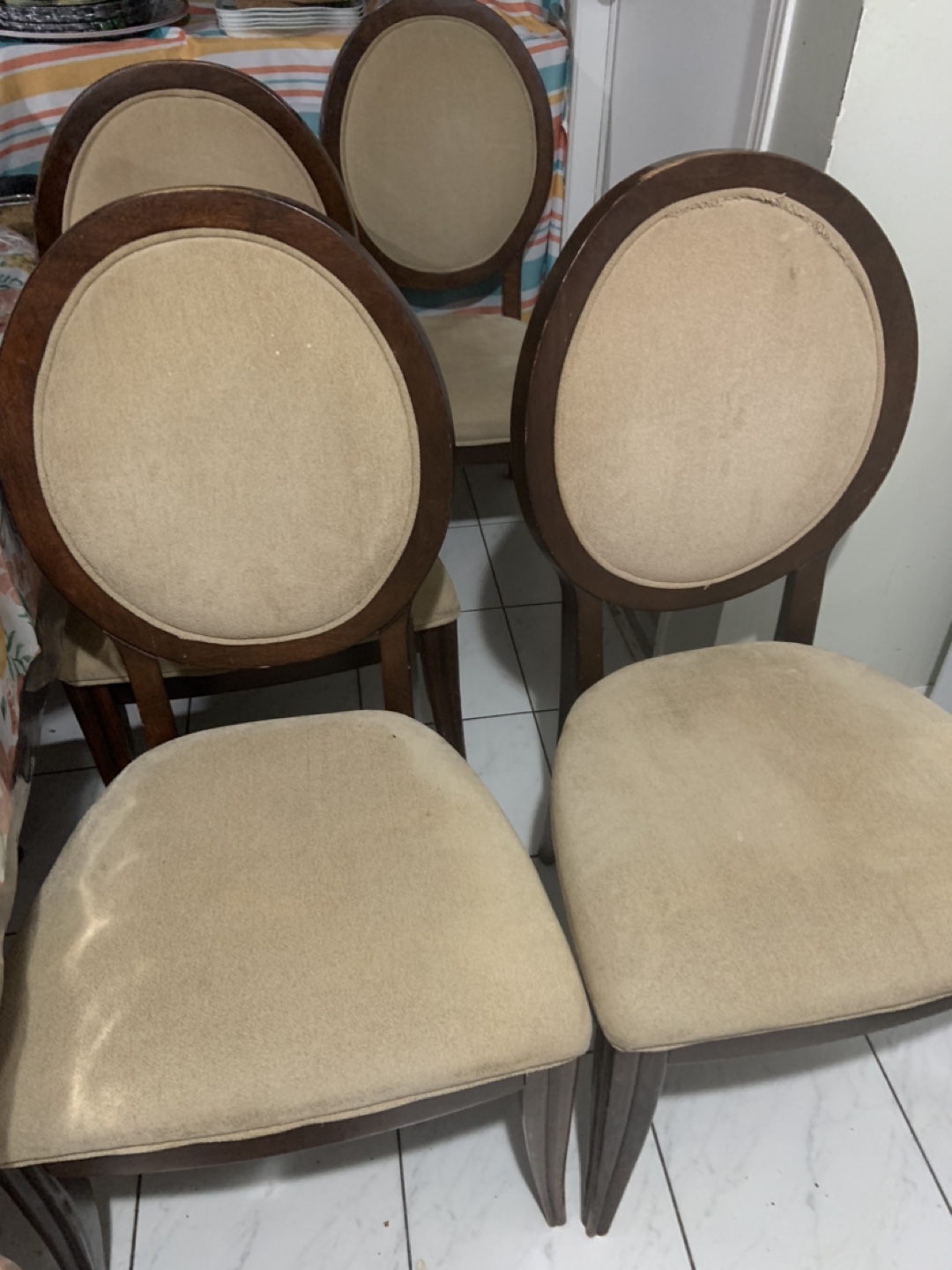 Set of four dining chairs