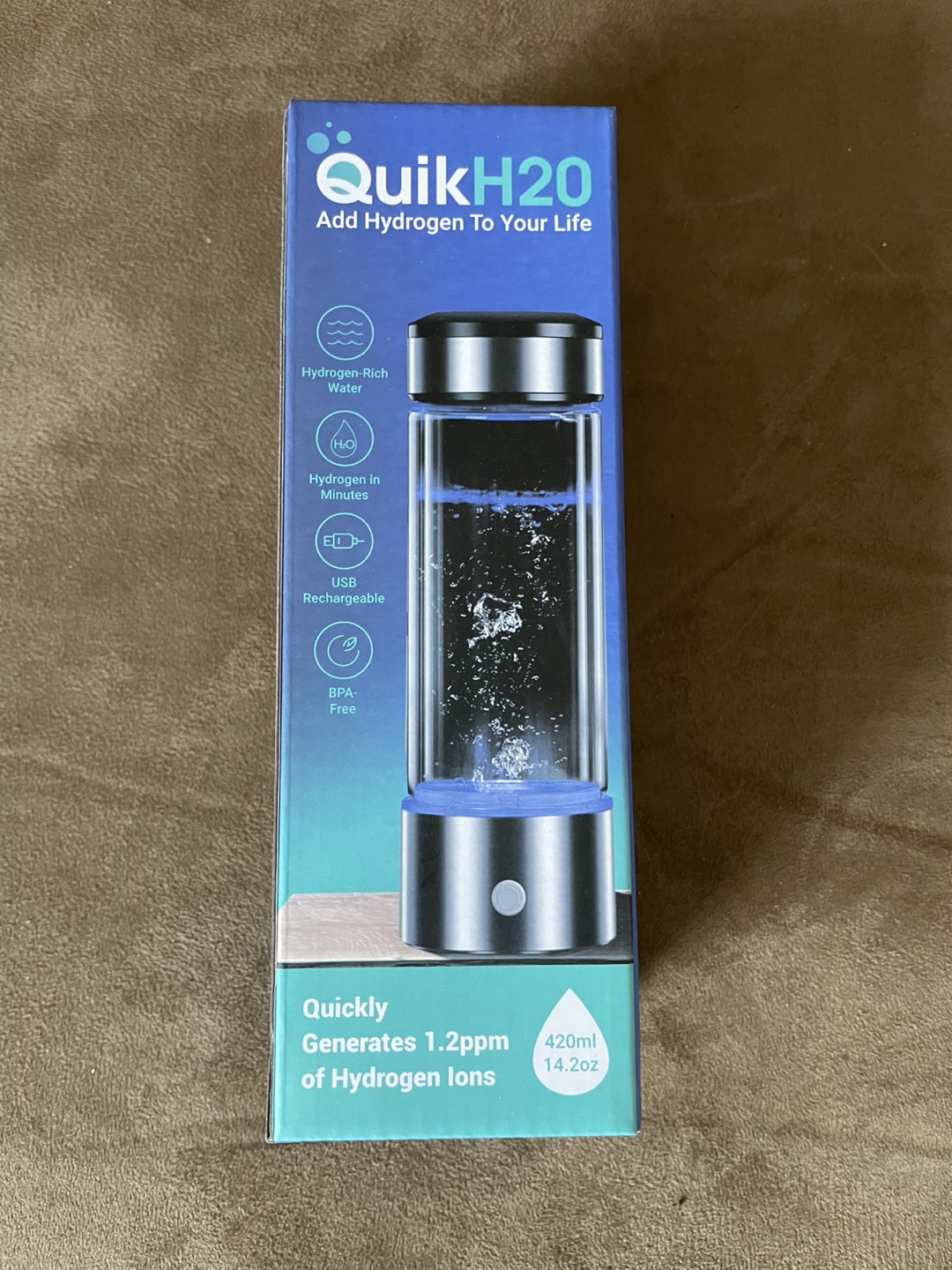 QuikH2O Hydrogen Water Bottle - 420ml