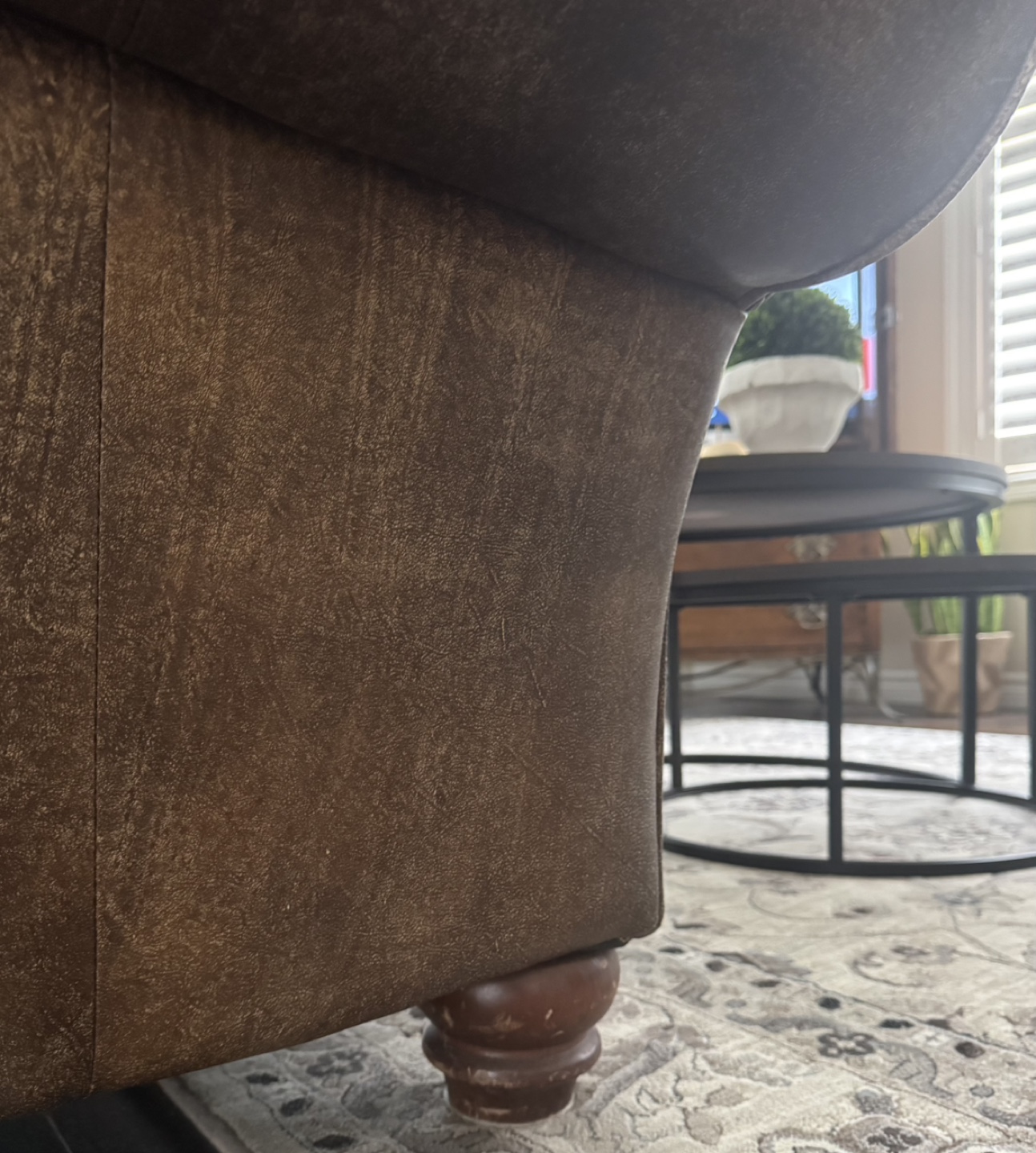 Brown Leather Loveseat - photo 4