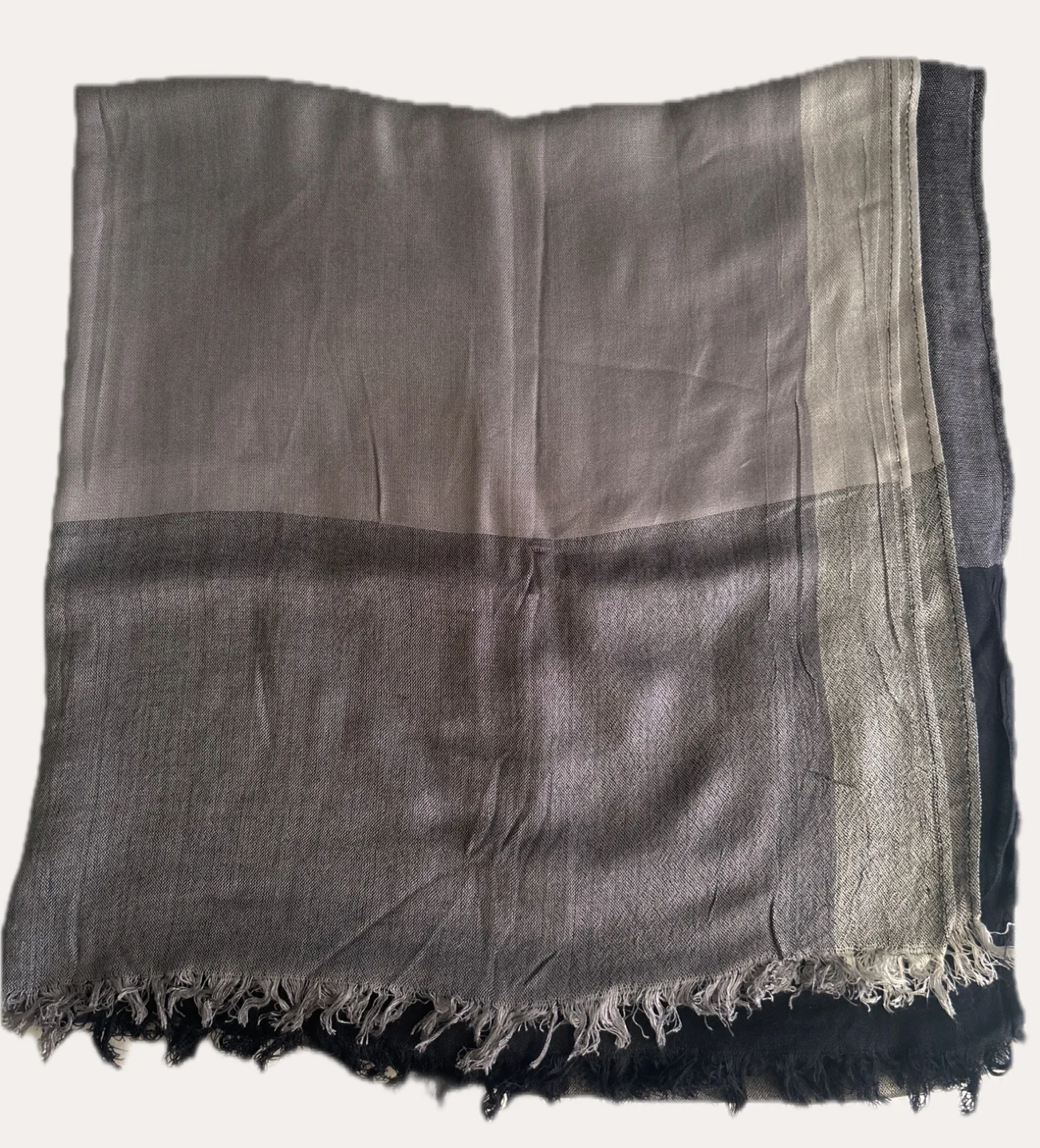 H&M Black and Grey Checkered Pattern Scarf image indicator(3)