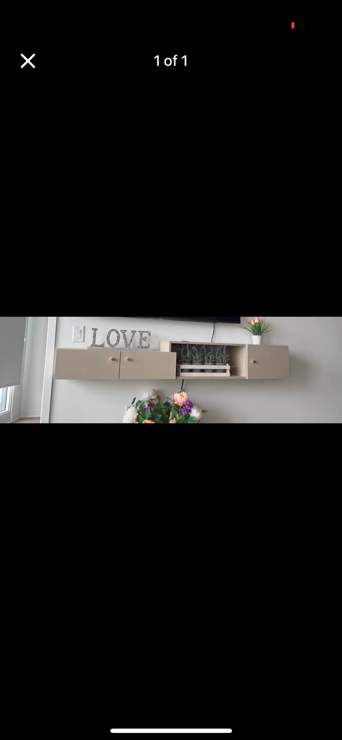 Floating shelves with cabinets