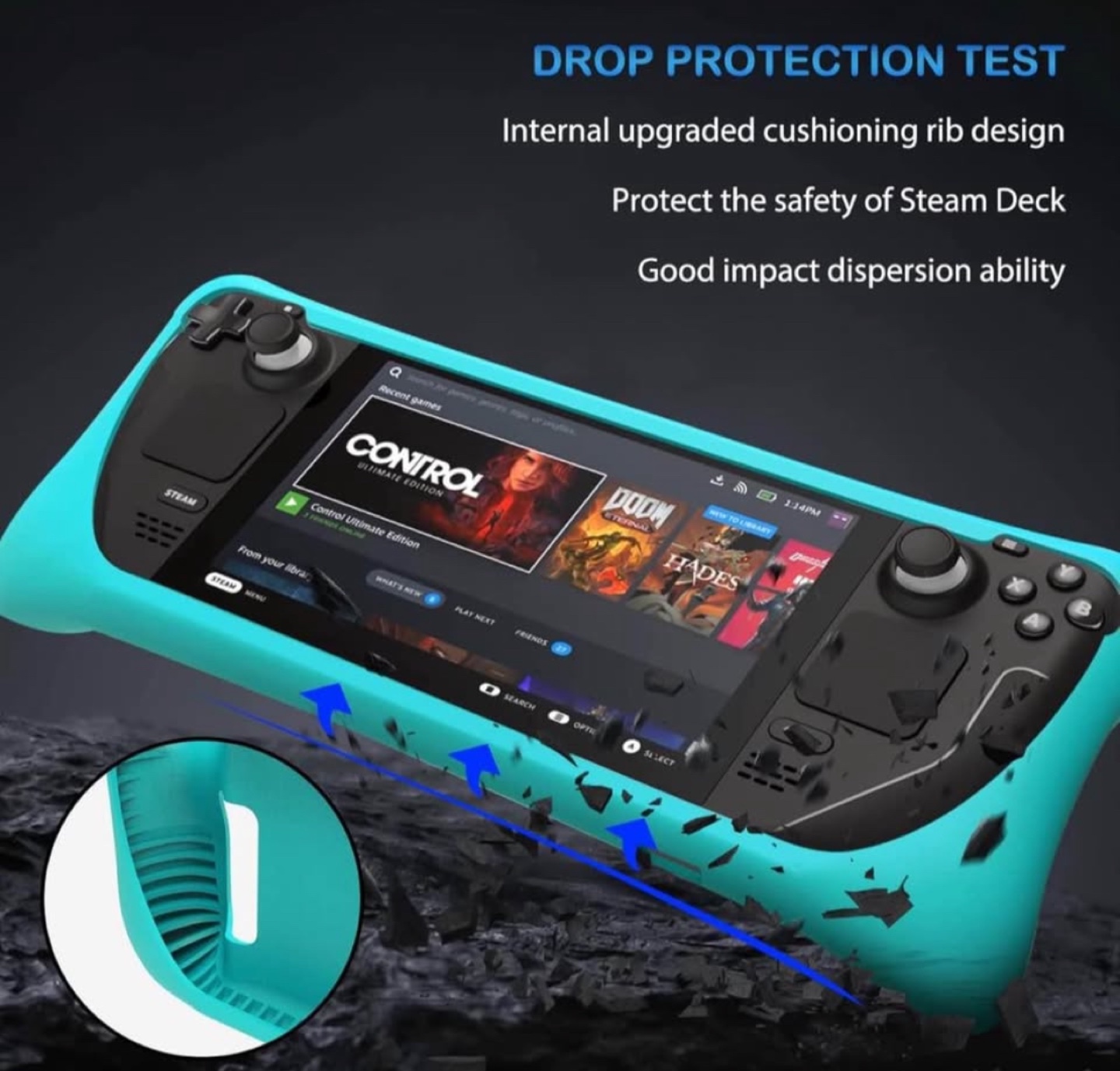 NEW Protective Silicone Case for Steam Deck - Teal