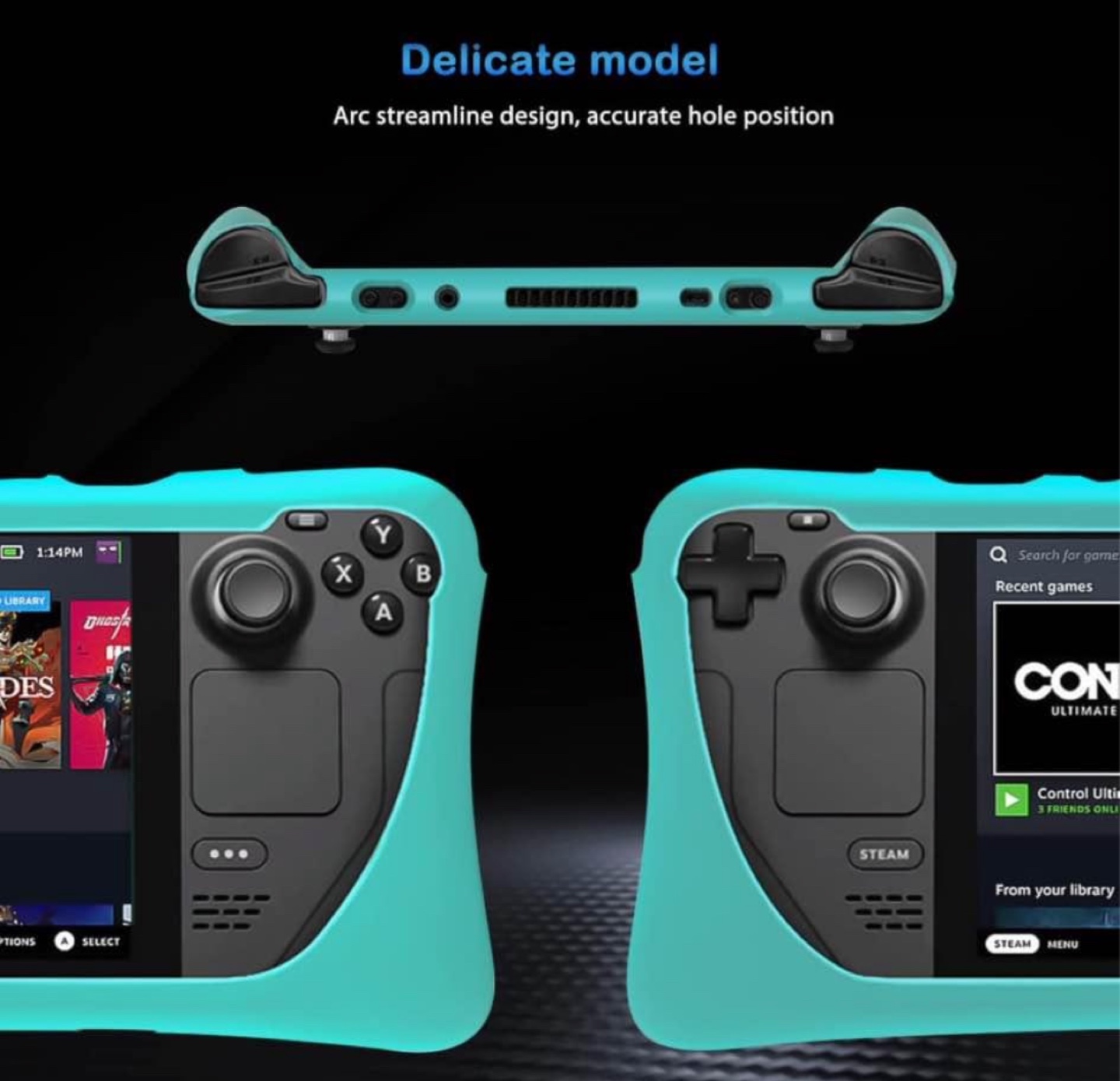 NEW Protective Silicone Case for Steam Deck - Teal - photo 3