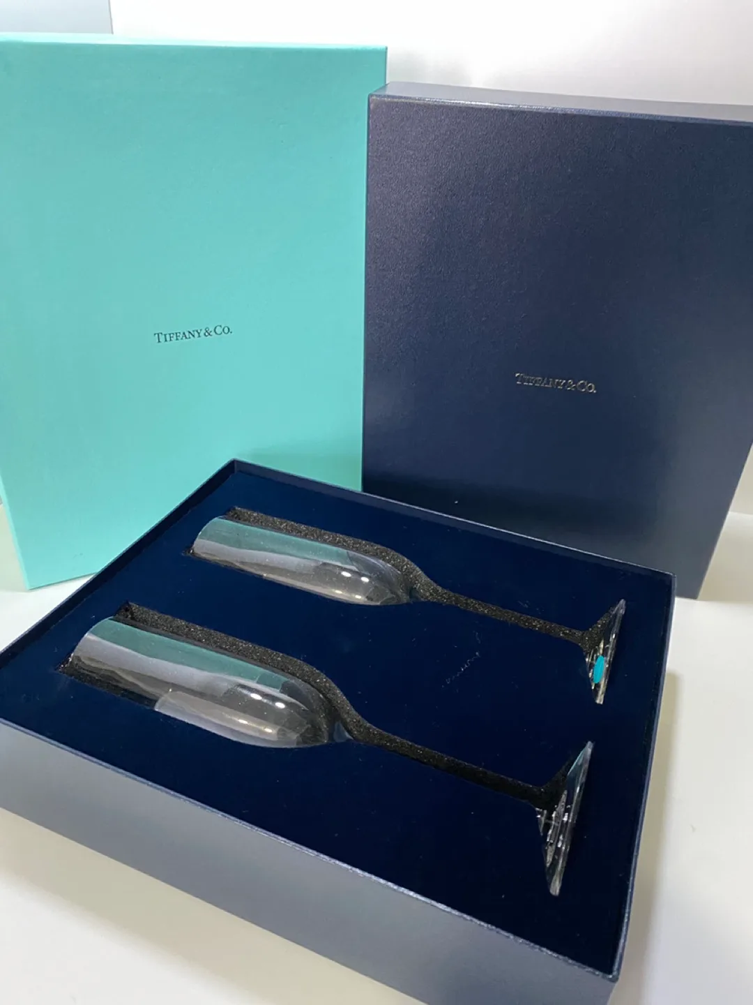 Tiffany & Co. Champagne Flutes, Set of Two, New in Box image indicator(4)