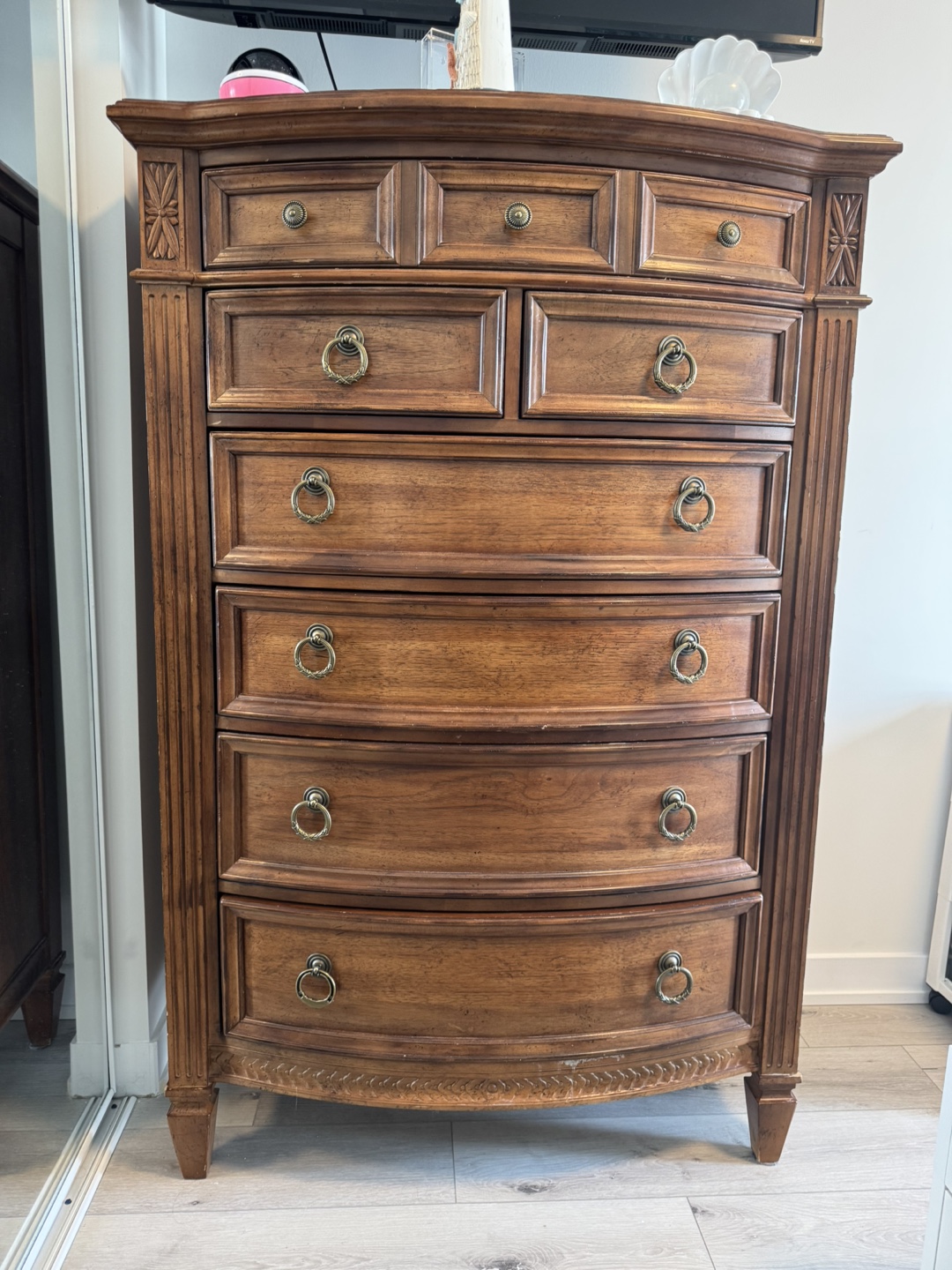 Seven -Drawer Wooden Chest of Drawers