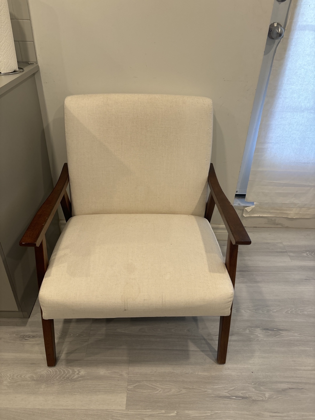 Modern Accent Chair with cushion attached