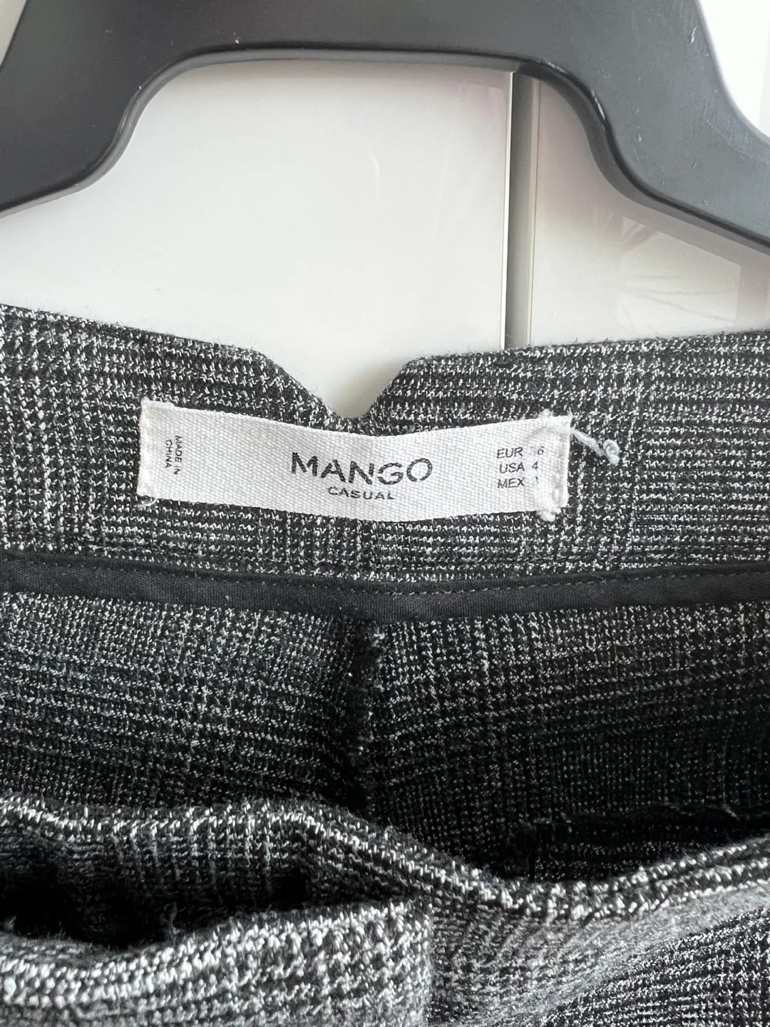 MANGO Casual Grey Plaid Pants image indicator(3)
