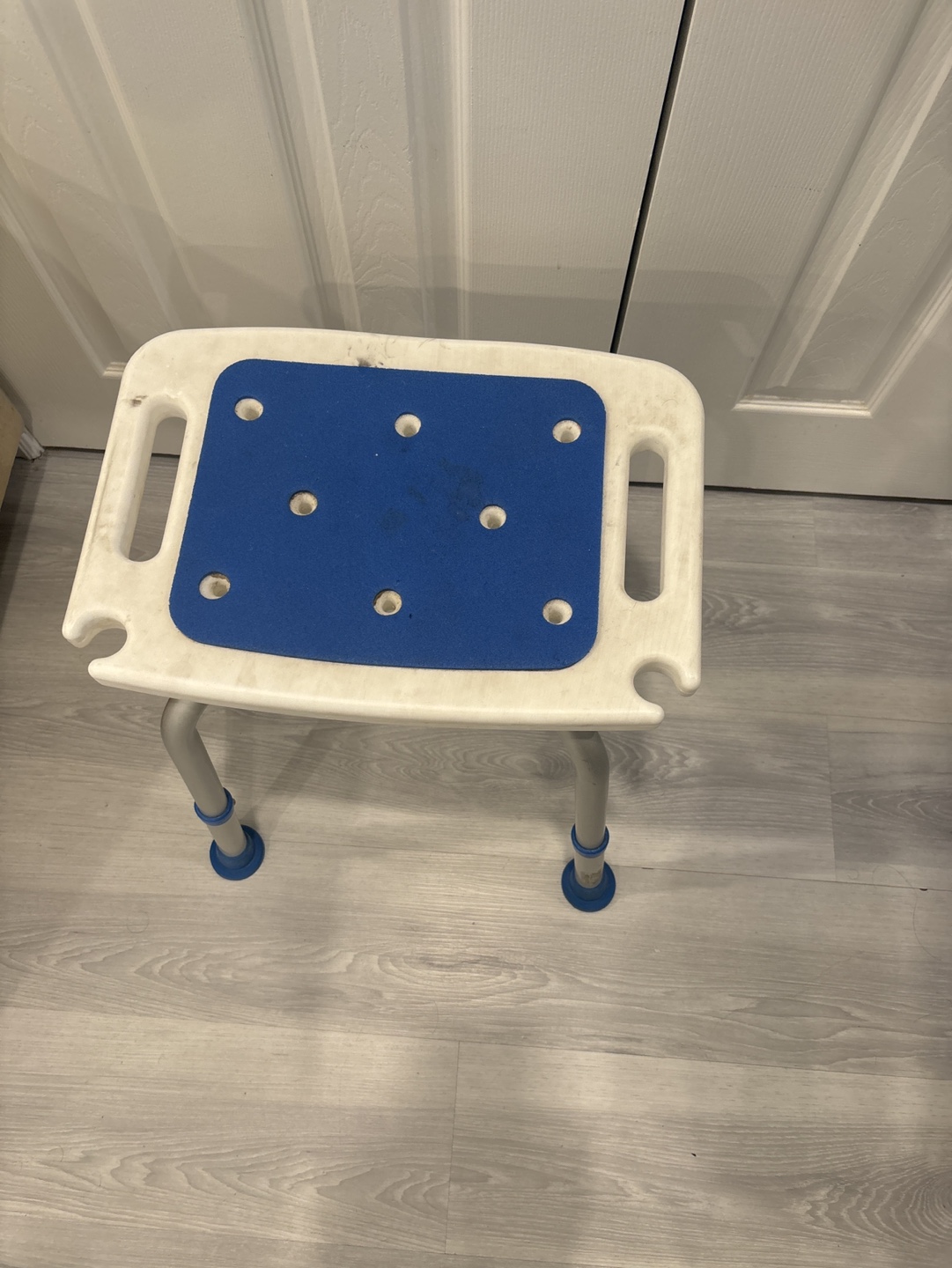 Used Shower Chair with Blue Padded Seat - photo 2