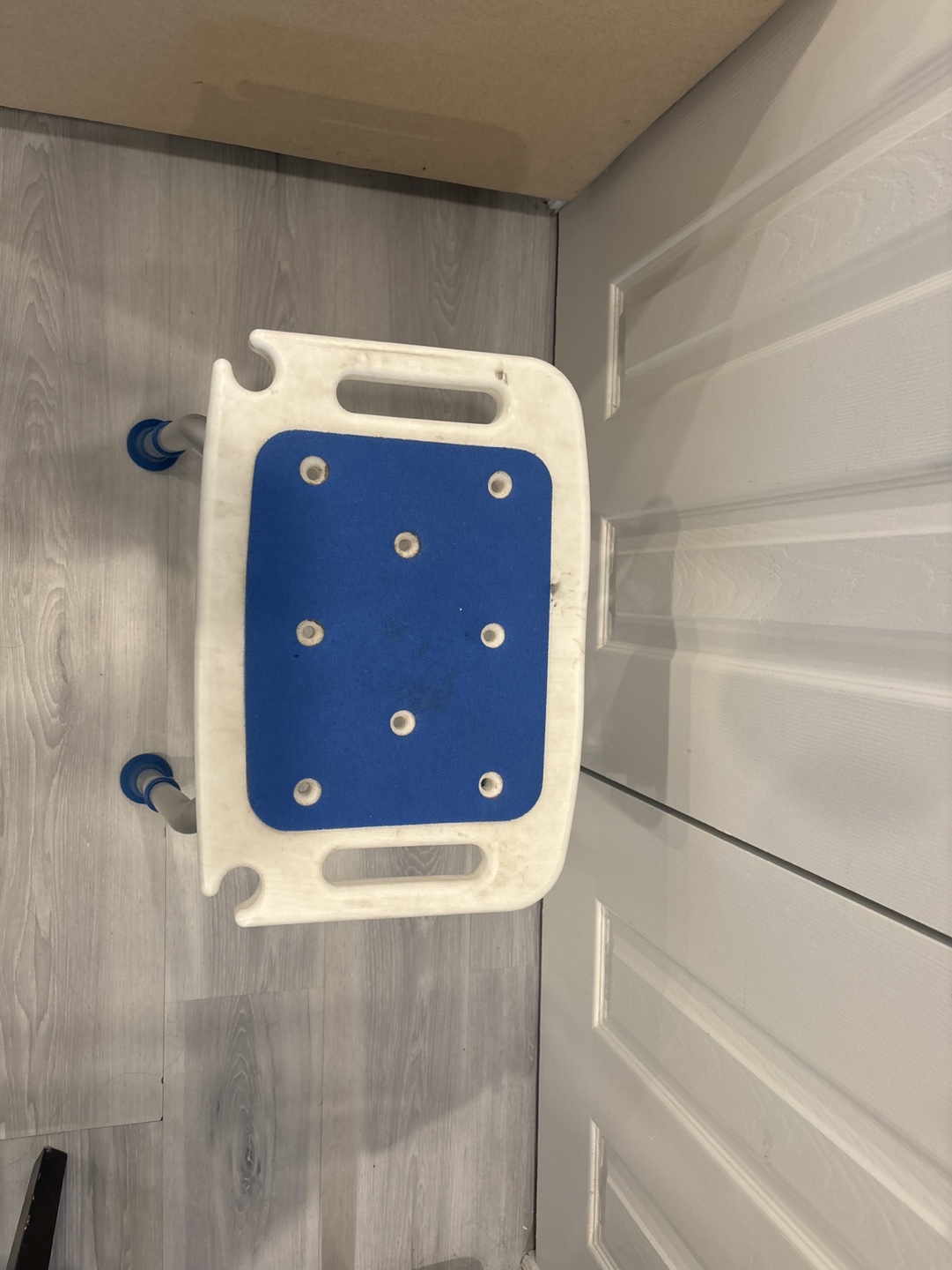 Used Shower Chair with Blue Padded Seat - photo 3