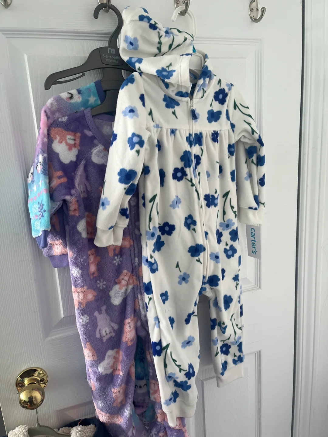 Carter's n PJ's brand baby girl's fleece pajamas, size 24 months image indicator(2)