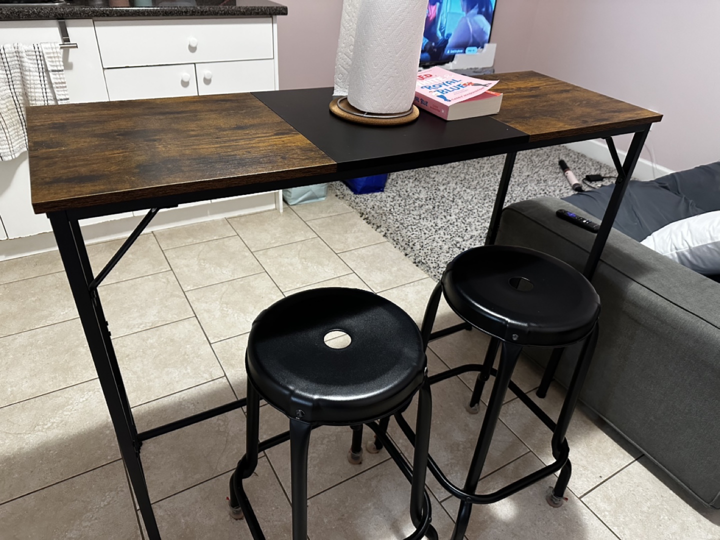 Bar Table with Two Stools