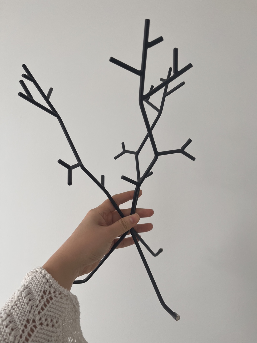 Black Metal Tree Jewelry Holder