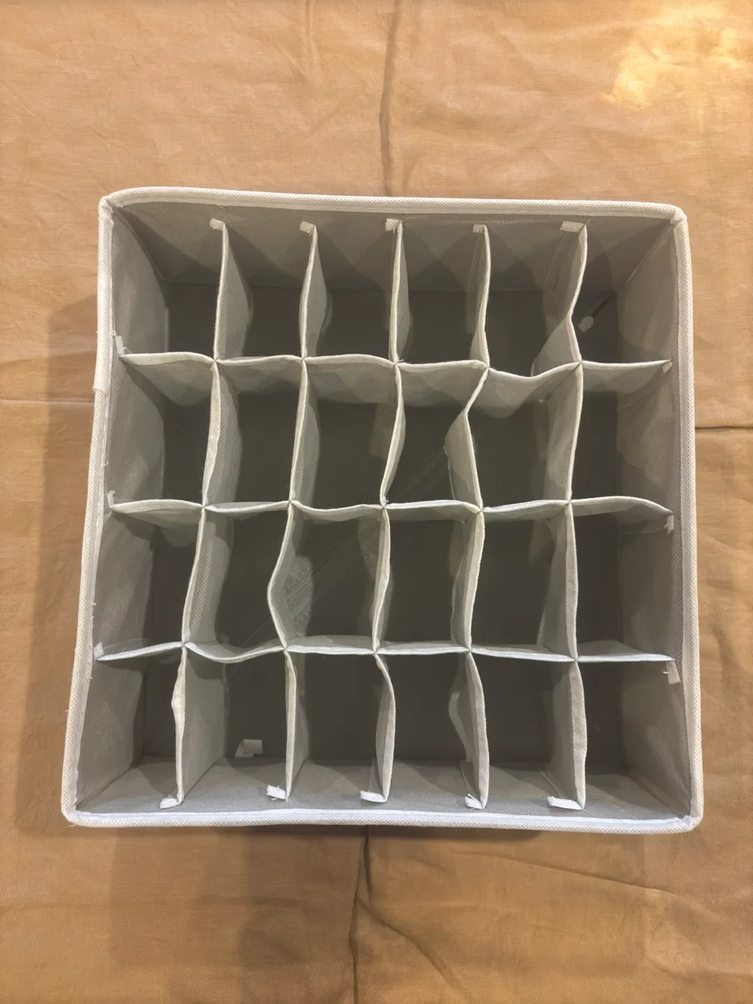 Grey Fabric Drawer Organizer with 24 Compartments image indicator(3)