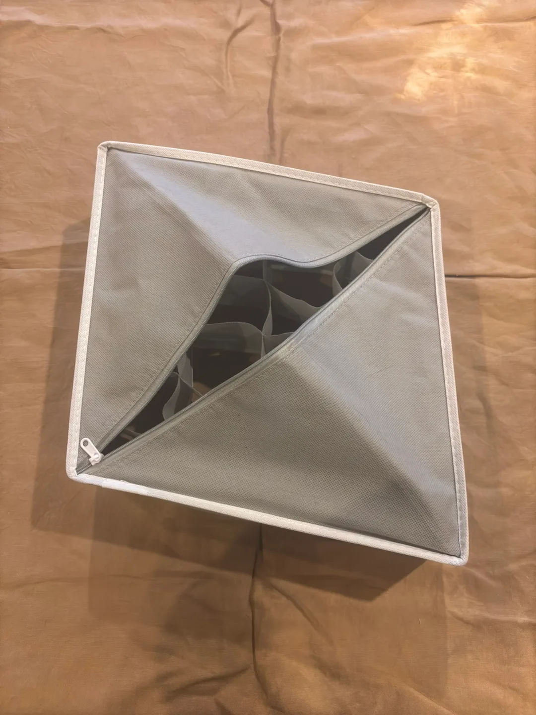 Grey Fabric Drawer Organizer with 24 Compartments image indicator(6)