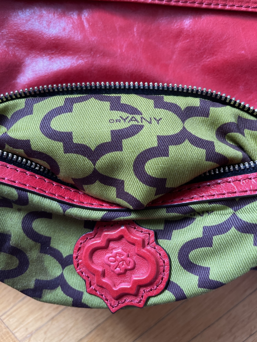 Red Leather Shoulder Bag - photo 4