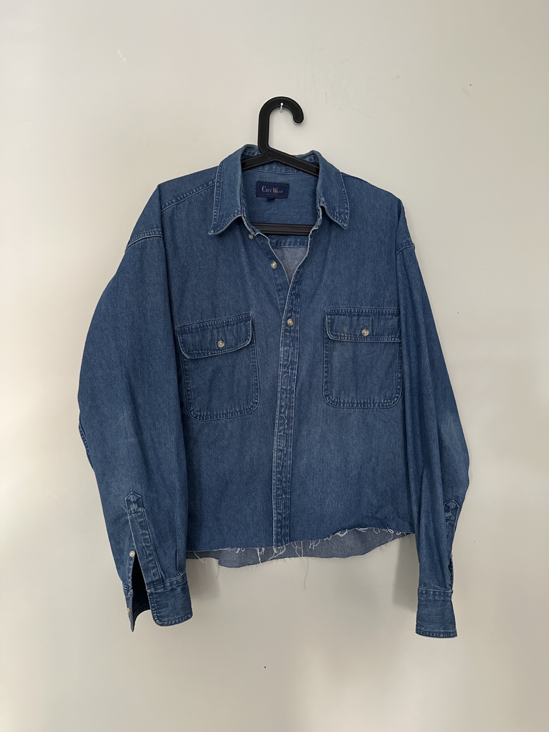 Cropped City Wear Denim Shirt - Size M