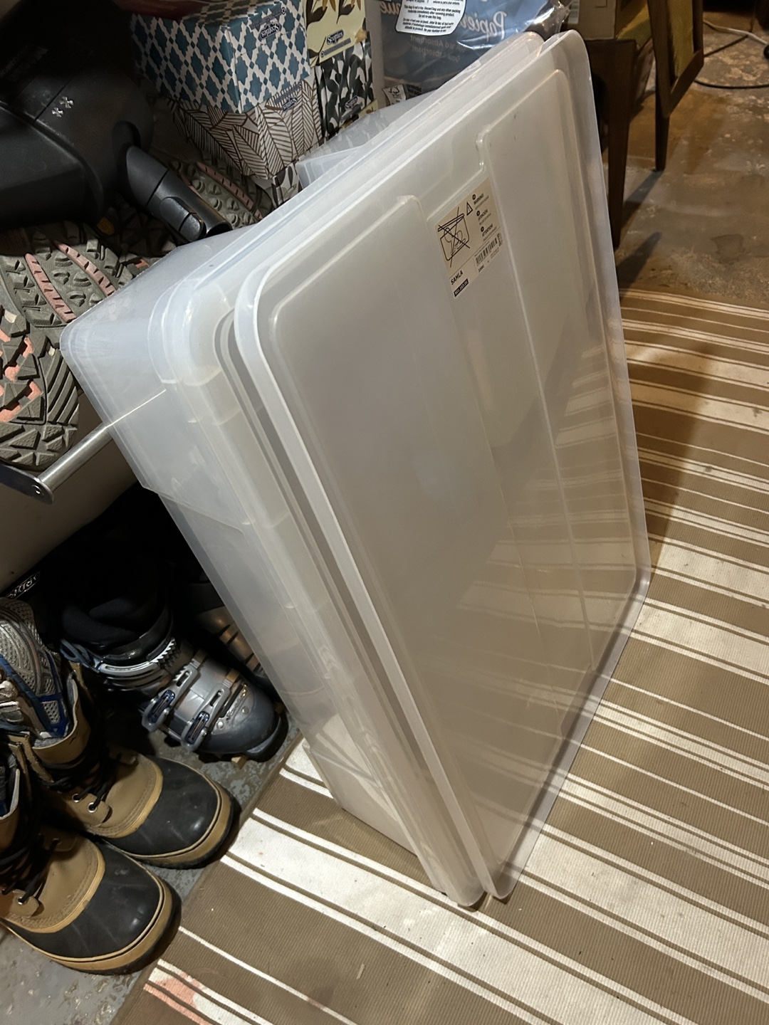 2X IKEA SAMLA Storage Box with Lid