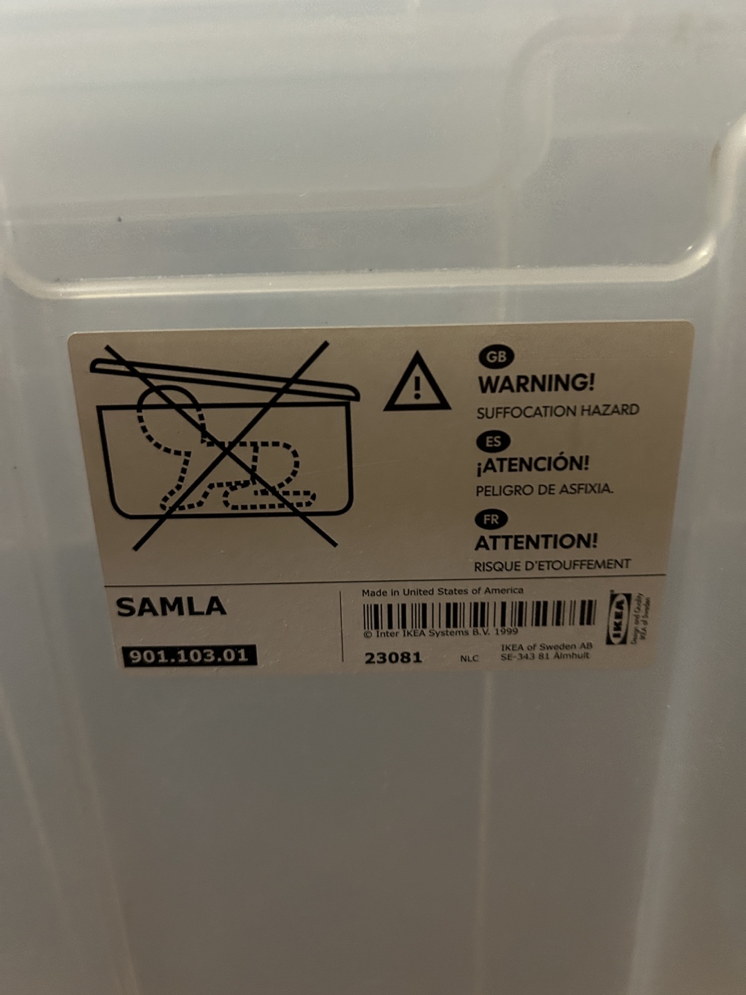 2X IKEA SAMLA Storage Box with Lid - photo 2