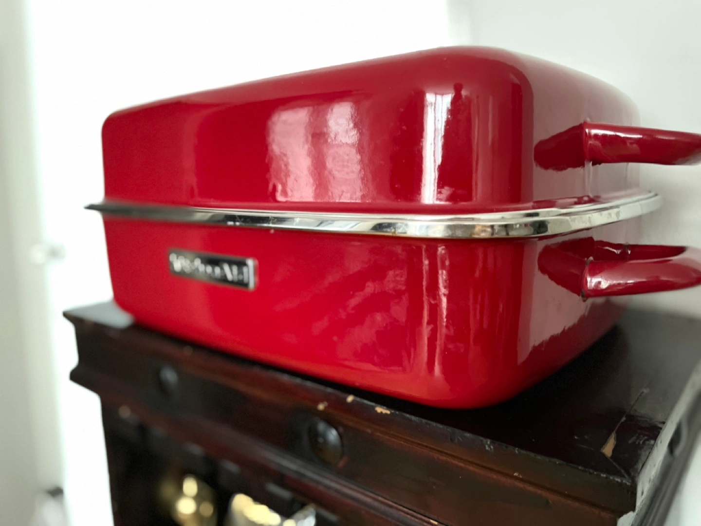 KitchenAid Enamel on Steel Double Roaster Rare Empire Red Karrot