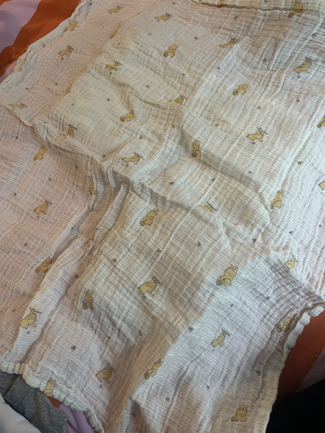 Assorted Winnie the Pooh and Patterned Muslin Squares - photo 2