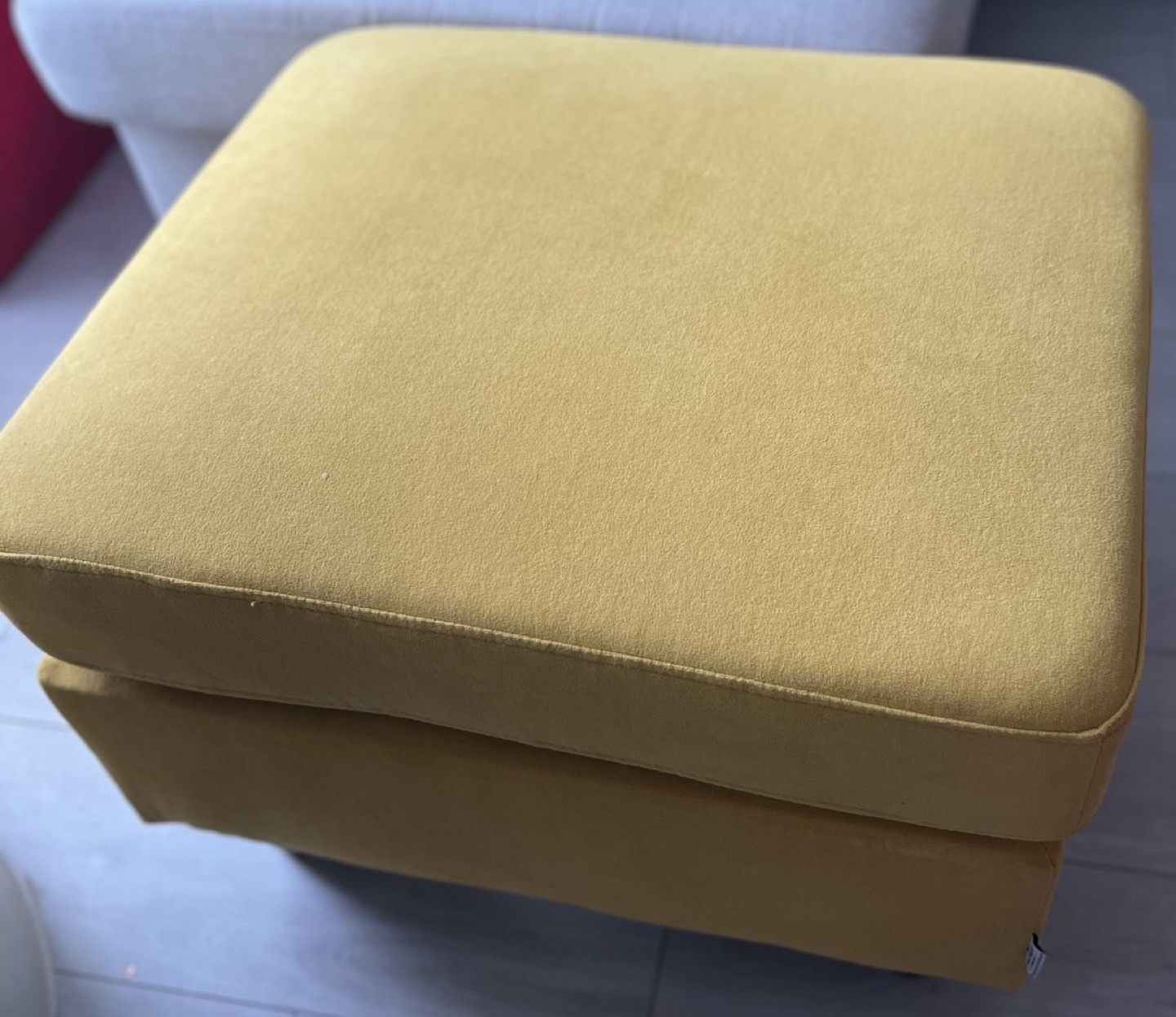Beige L-Shaped Sectional Sofa with Ottoman - photo 4