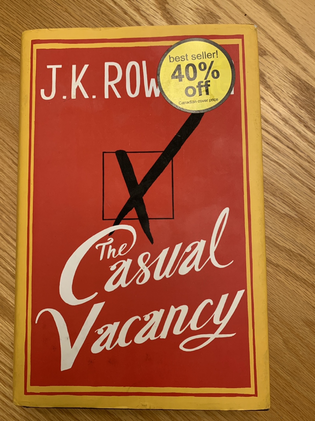 J.K. Rowling's The Casual Vacancy Hard Cover