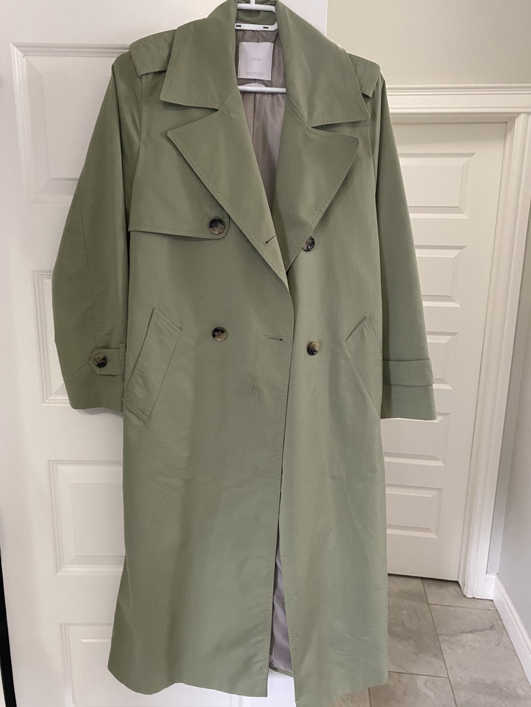 MNG Women's Olive Green Trench Coat