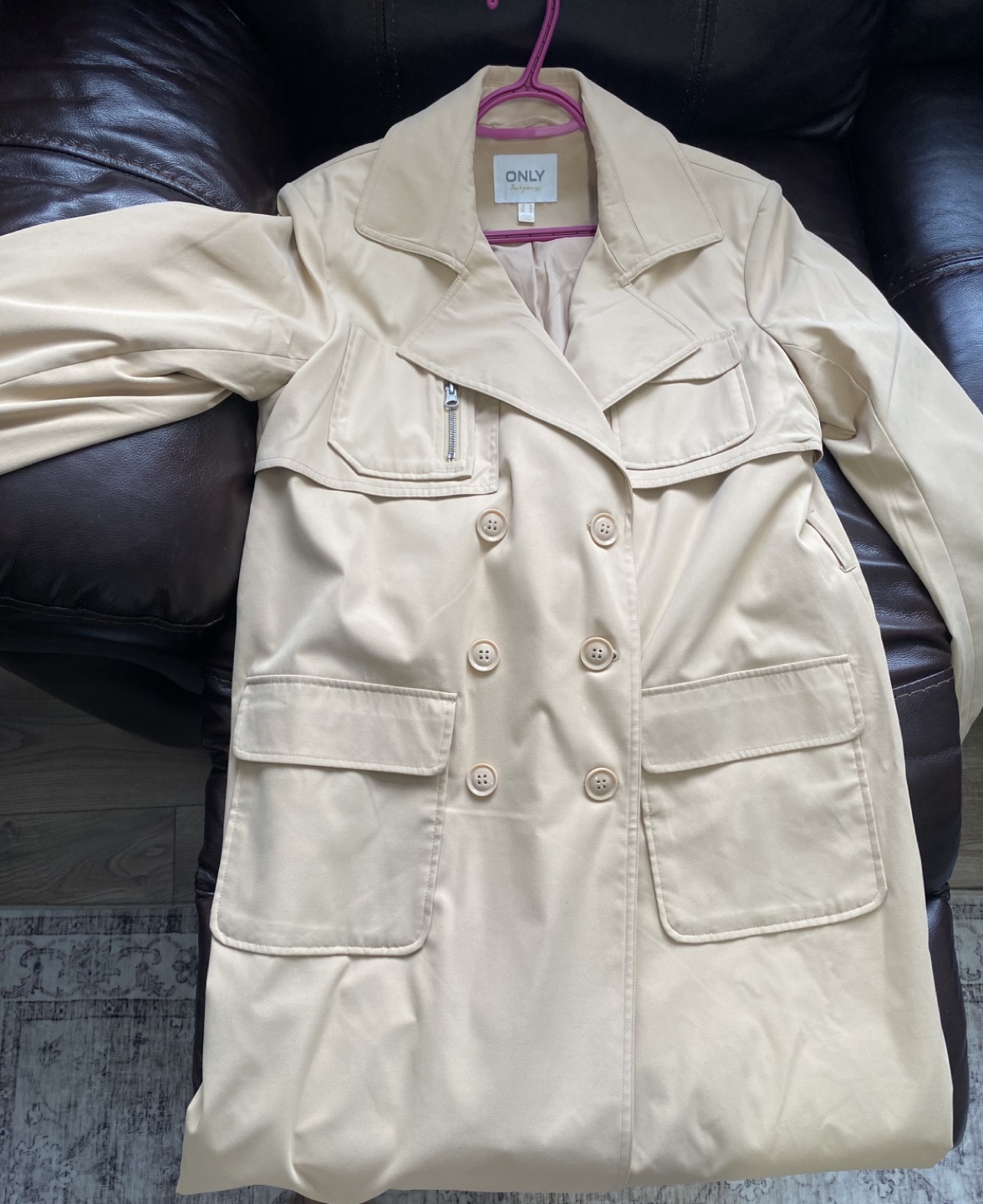 ONLY Beige Trench Coat - Size M - photo 3