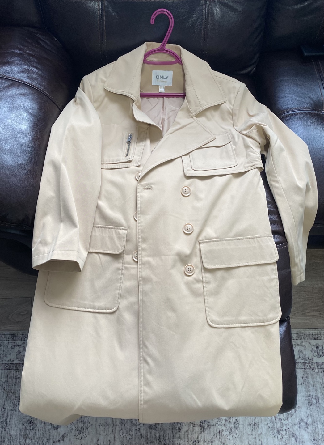 ONLY Beige Trench Coat - Size M - photo 4