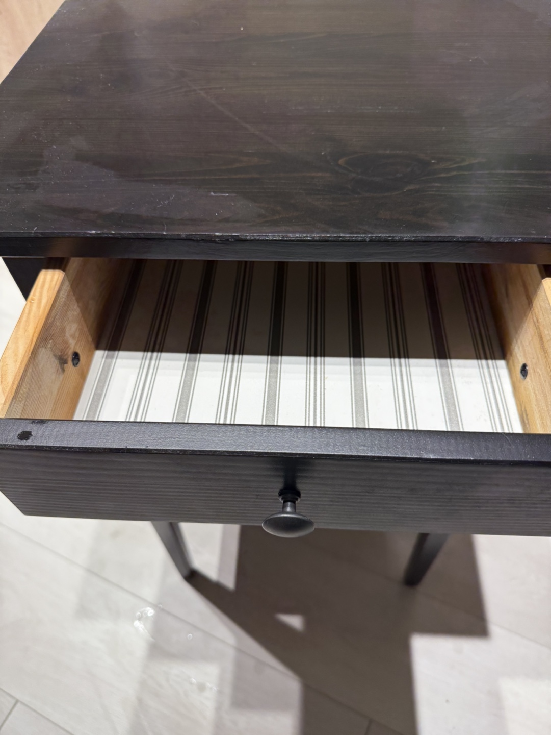 IKEA HEMNES Black-Brown Nightstand - photo 2