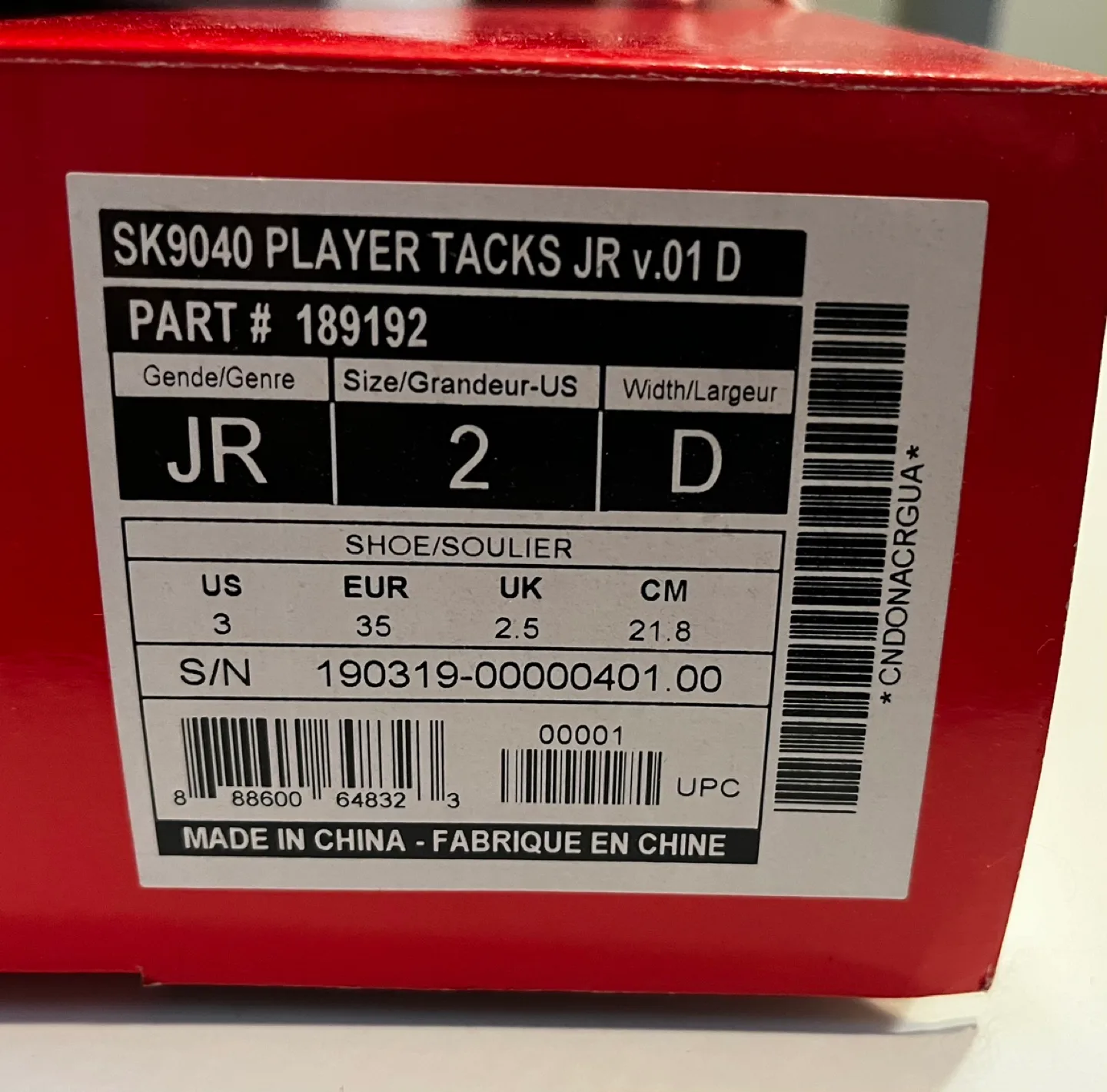 CCM junior skates size 2 image indicator(3)