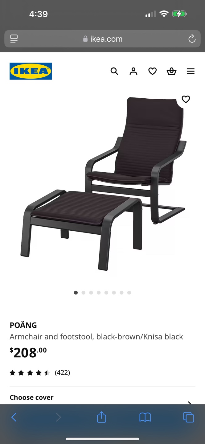 IKEA Poang chair and foot stool - photo 4