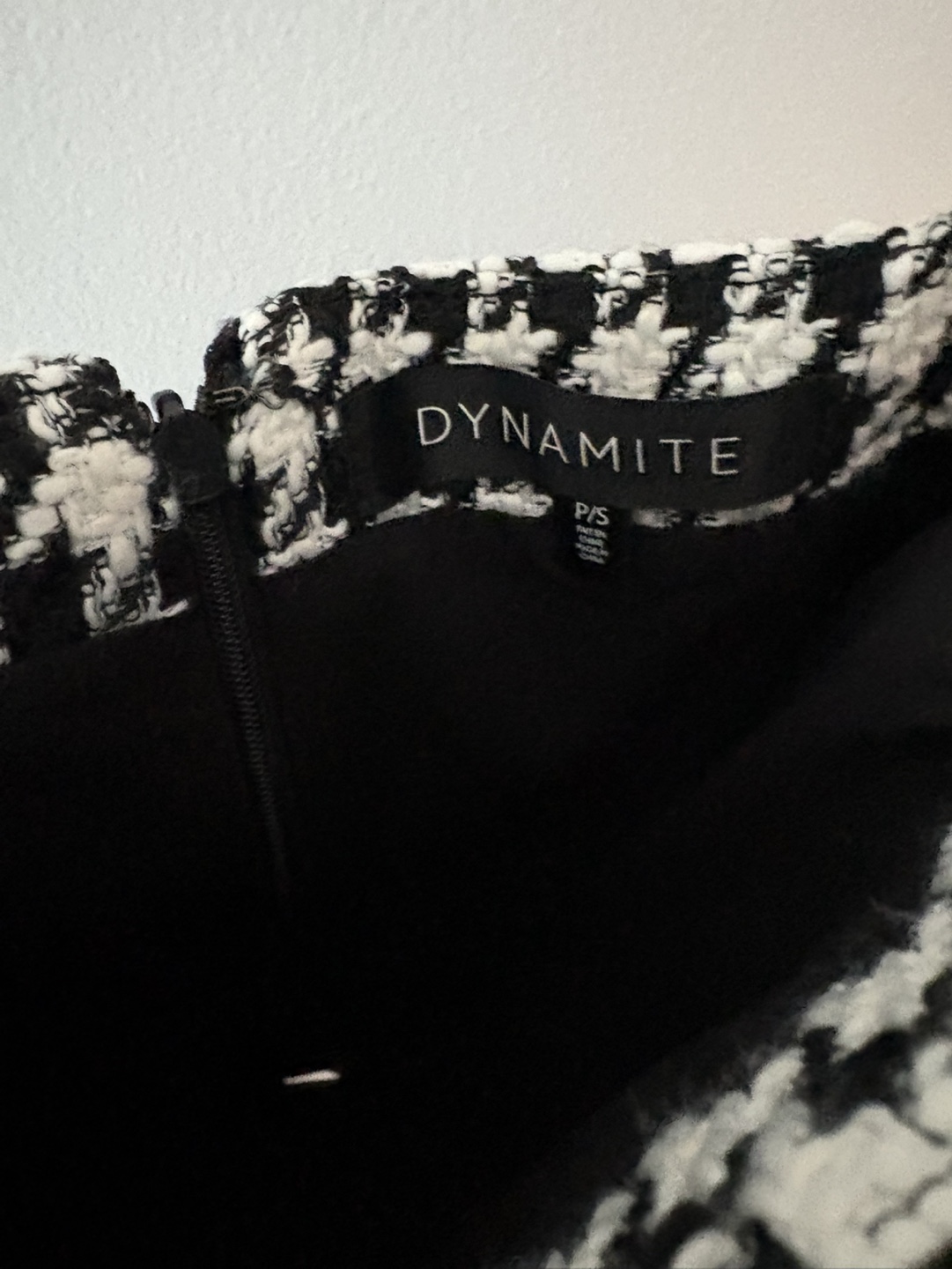 Dynamite Black and White Houndstooth Mini Dress - photo 4